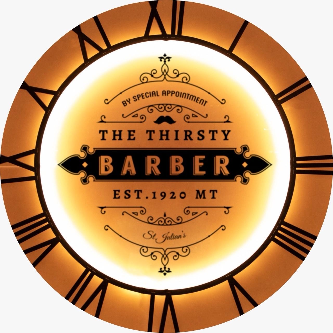 The Thirsty Barber logo