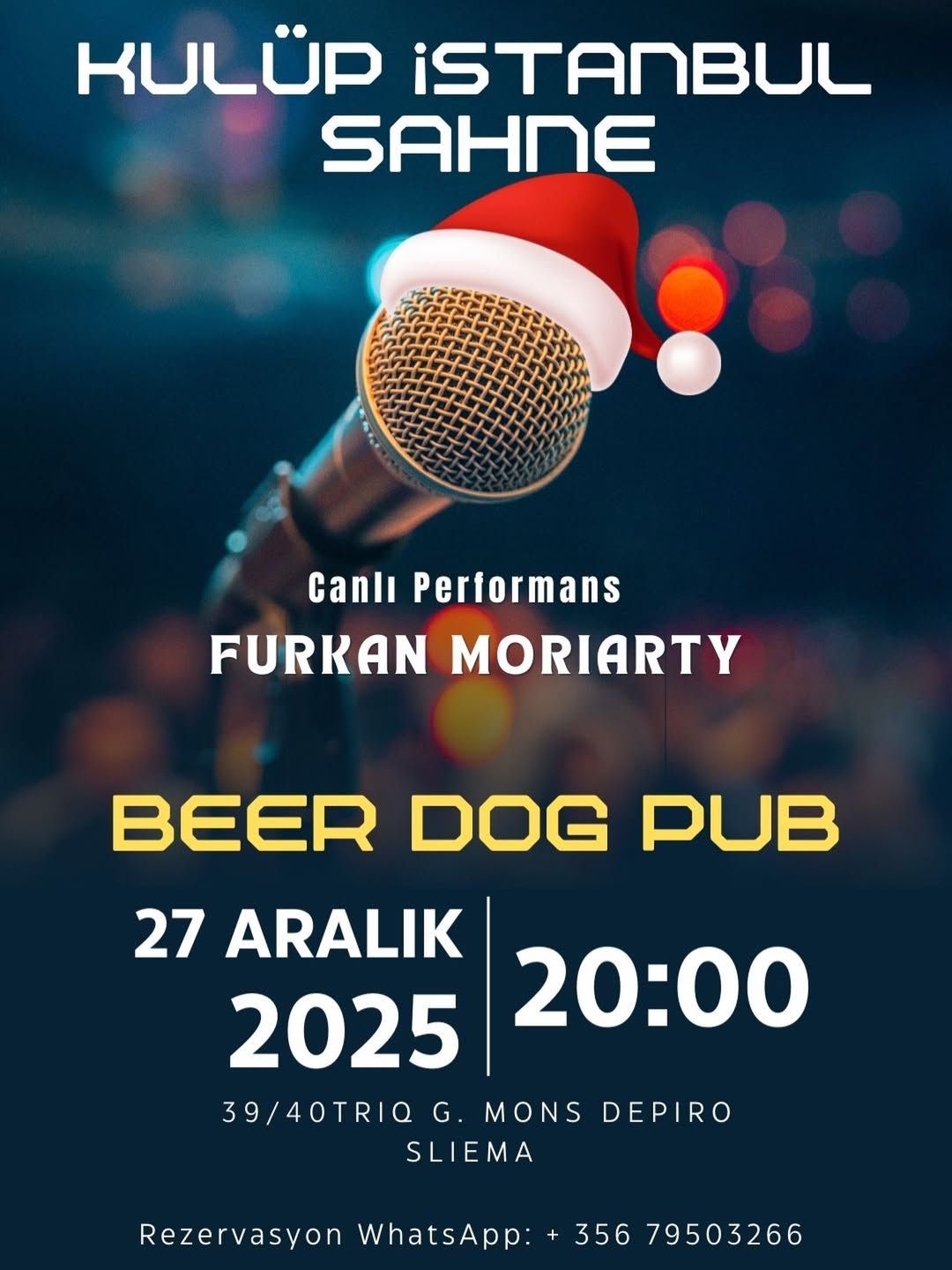 Kulüp İstanbul Sahne | 2025 Kapanışı Canlı performans: Furkan Moriarty