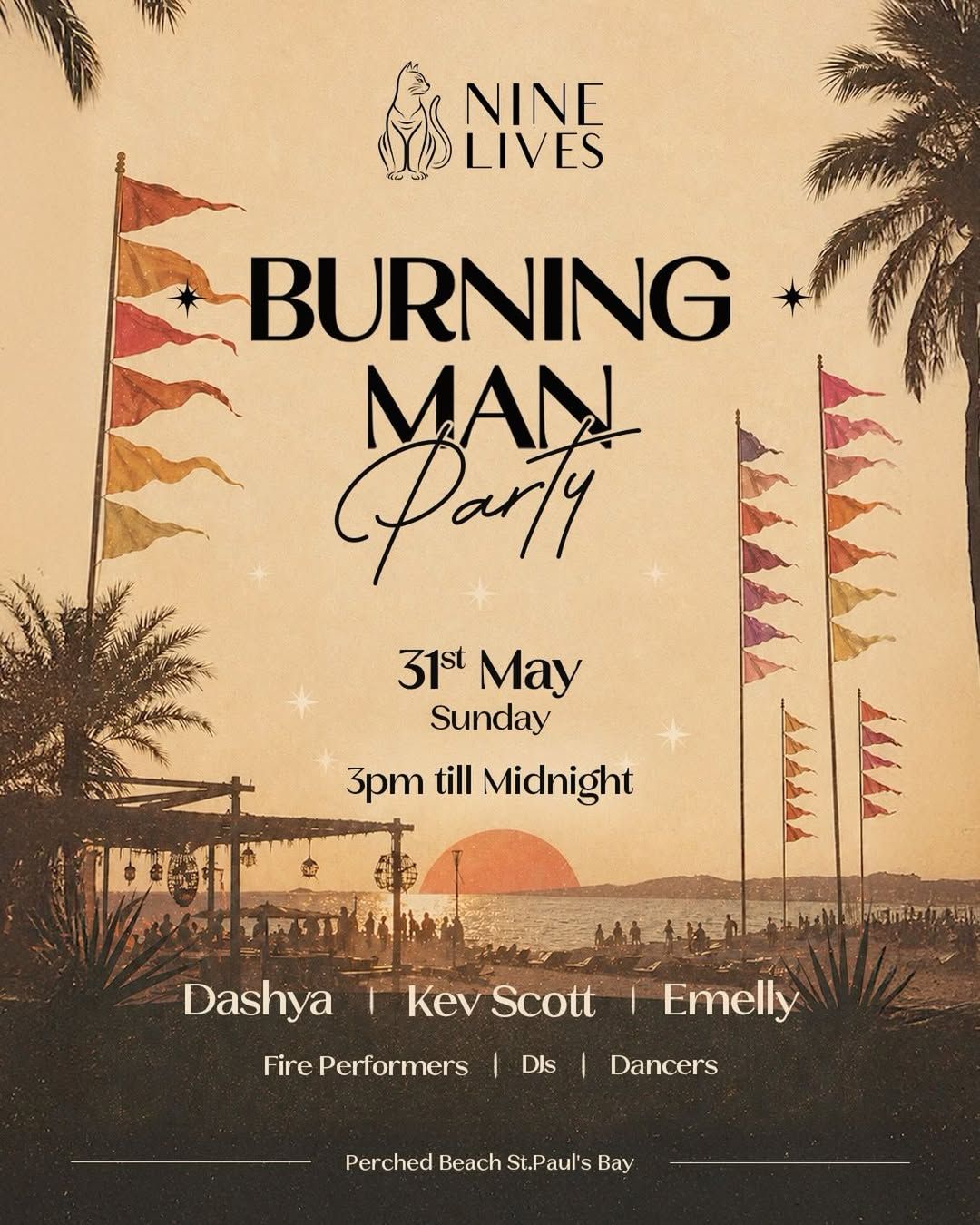 Burning Man lands at Nine Lives 🔥